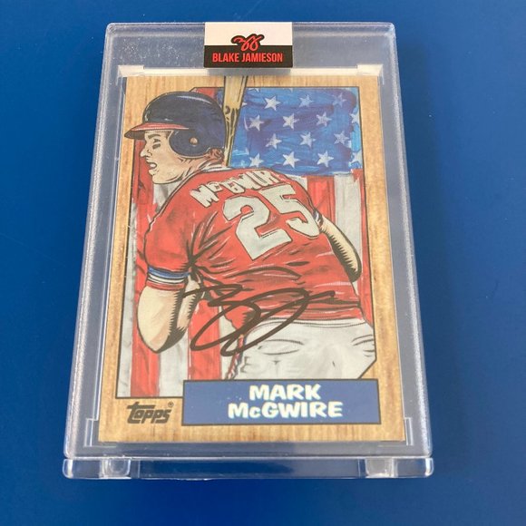 Topps Project 2020, Mark McGwire Autographed Baseball Card by Blake Jamieson, 81